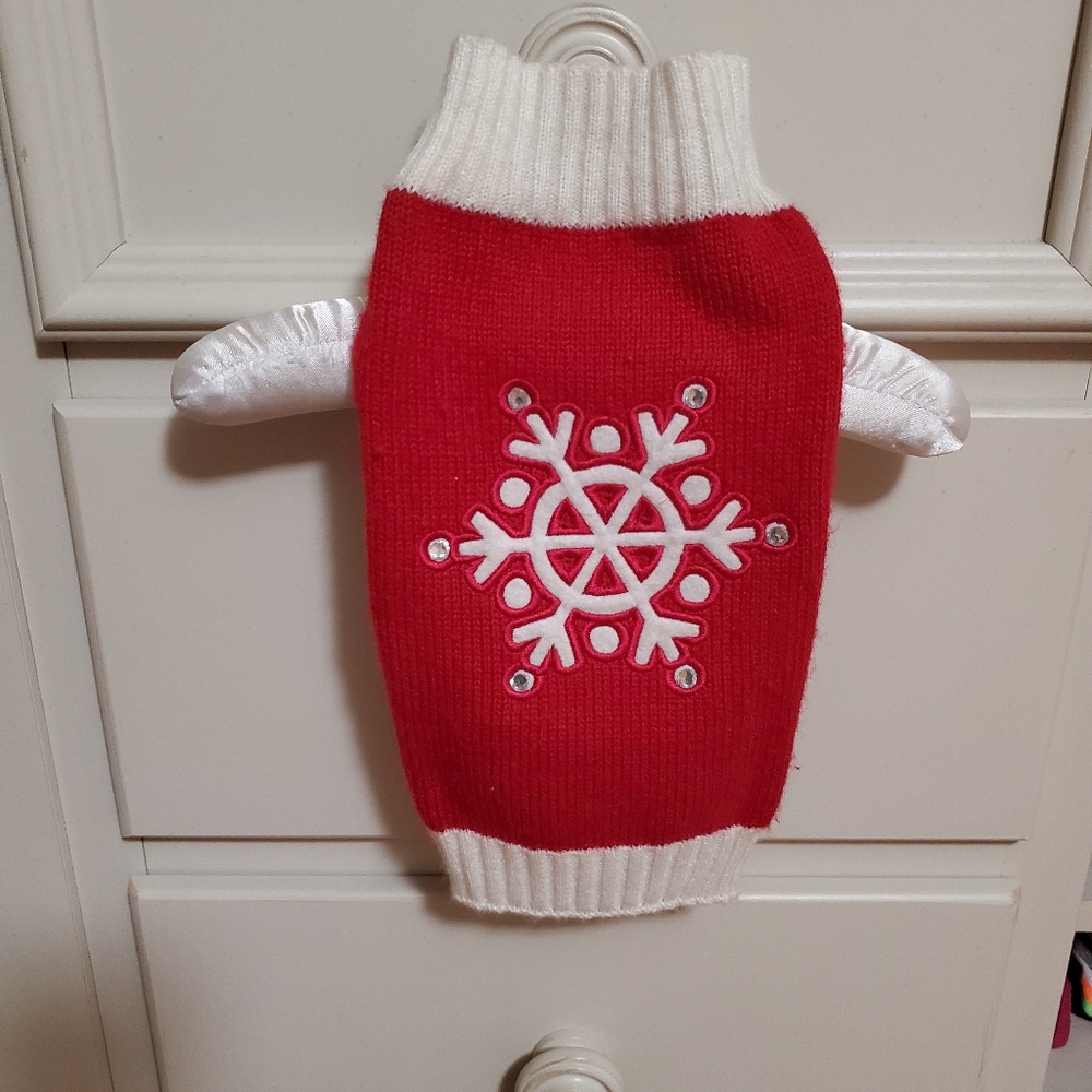 Red dog sweater